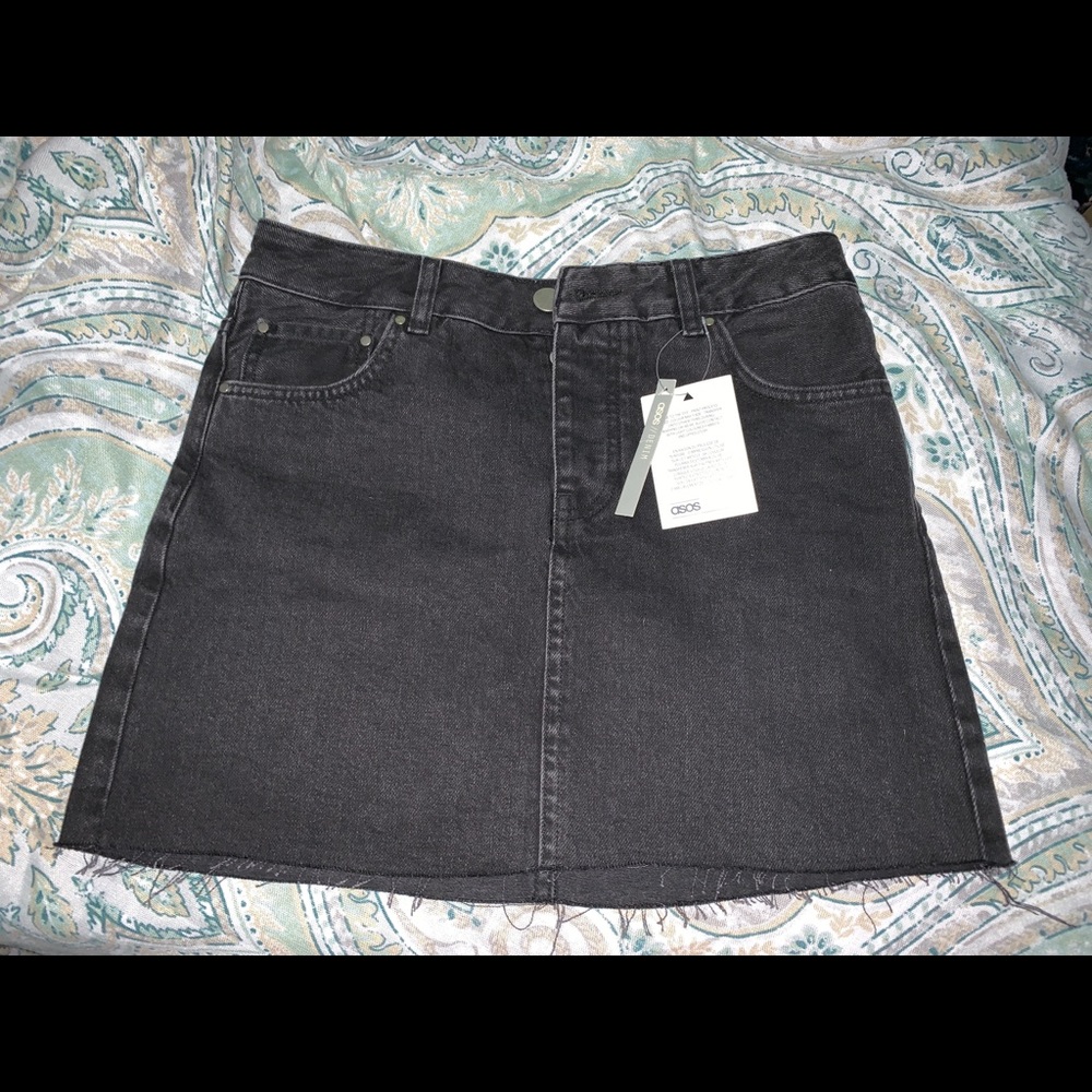 ASOS black denim skirt NWT